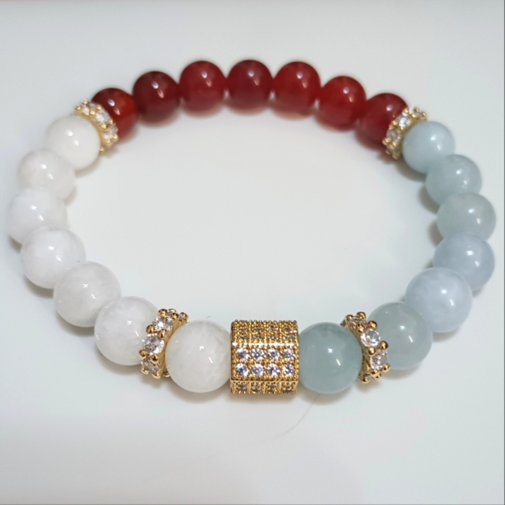 CANCER | Unisex | Zodiac Sign Healing Crystal Bracelet